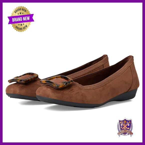 Women's Pointed Toe Flats with Decorative Buckle iFlex Technology